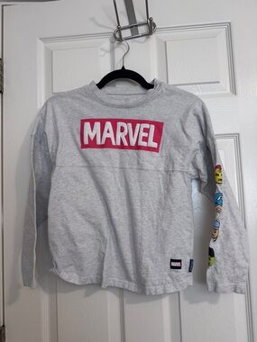 Marvel Kids Light Gray Long-Sleeve Spirit Jersey Size Large